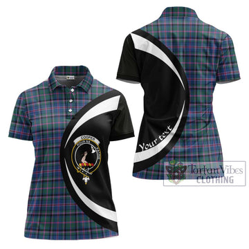 Cooper Tartan Women's Polo Shirt with Family Crest Circle Style