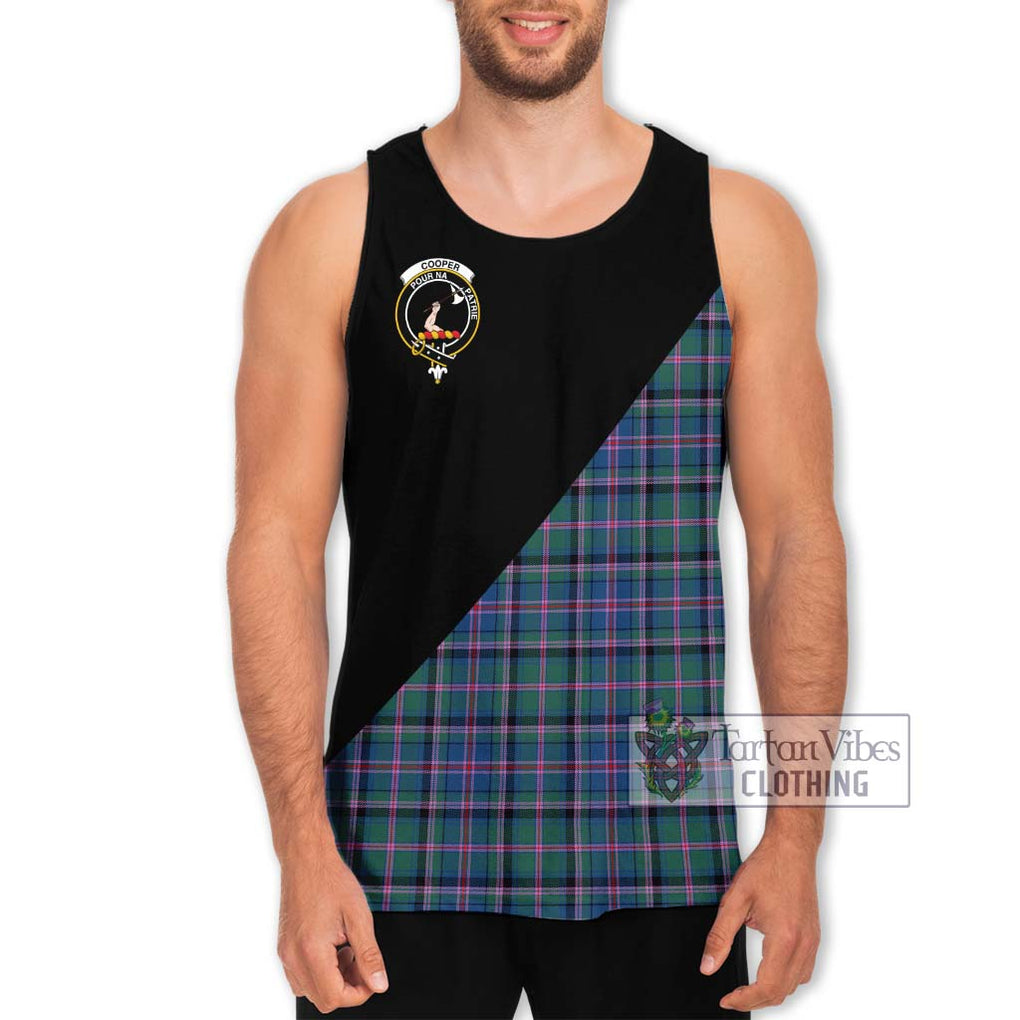 Cooper Tartan Men's Tank Top with Family Crest and Military Logo Style Men - Tartanvibesclothing Shop