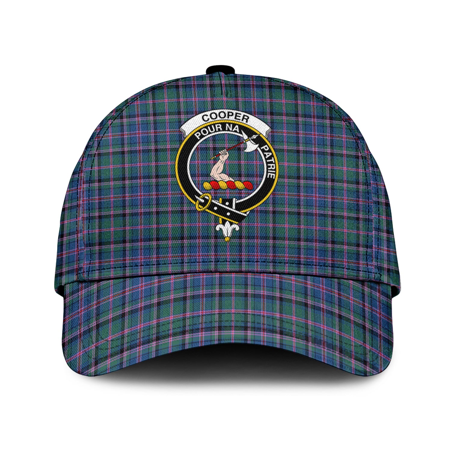 Cooper Tartan Classic Cap with Family Crest Classic Cap Universal Fit - Tartan Vibes Clothing