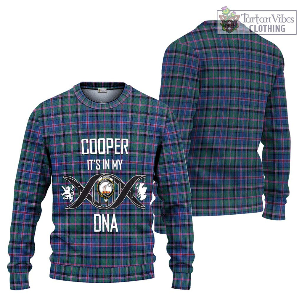 Cooper Tartan Knitted Sweater with Family Crest DNA In Me Style Unisex - Tartanvibesclothing Shop