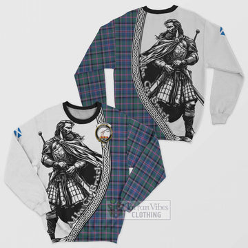 Cooper Tartan Clan Crest Sweatshirt with Highlander Warrior Celtic Style