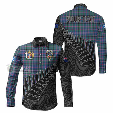 Cooper Crest Tartan Long Sleeve Button Shirt with New Zealand Silver Fern Half Style