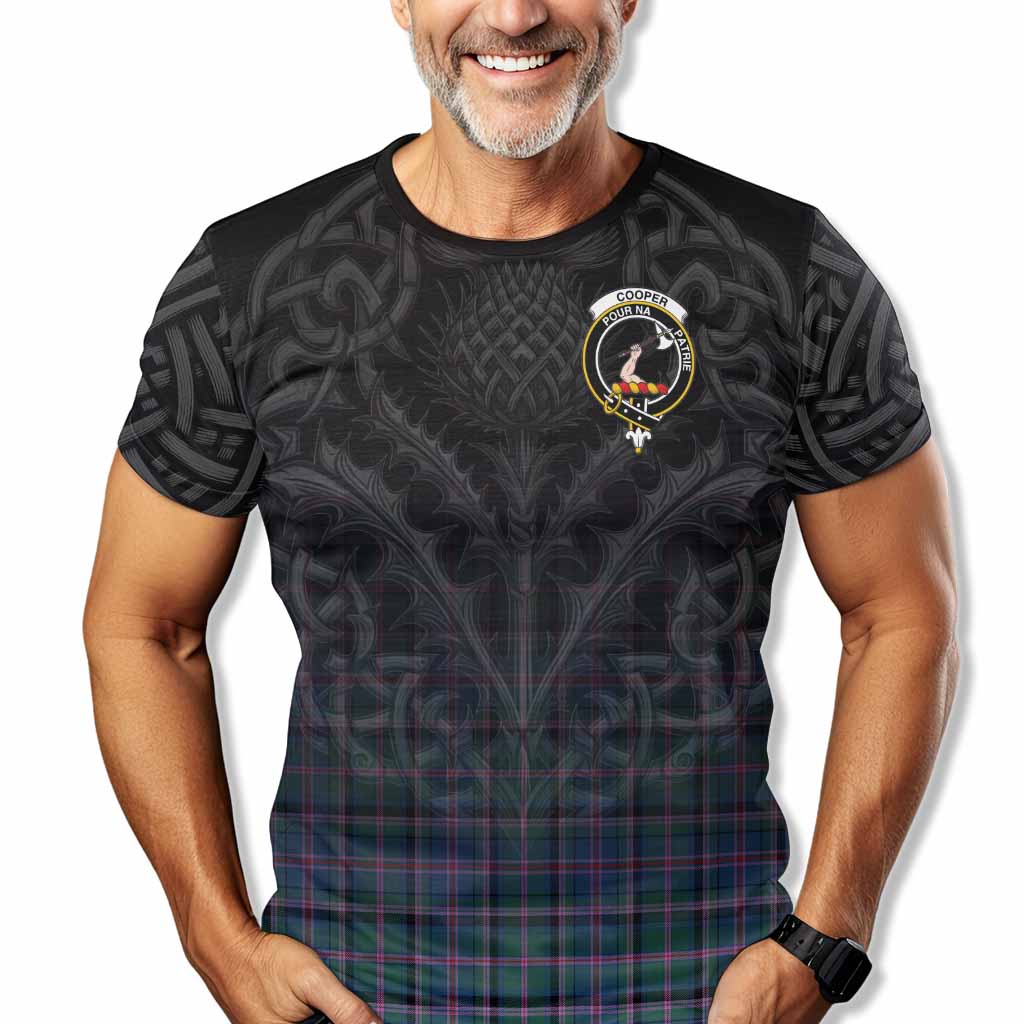 Tartan Vibes Clothing Cooper Tartan T-Shirt with Family Crest Celtic Thistle Vibes