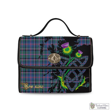 Cooper Tartan Waterproof Canvas Bag with Scotland Map and Thistle Celtic Accents