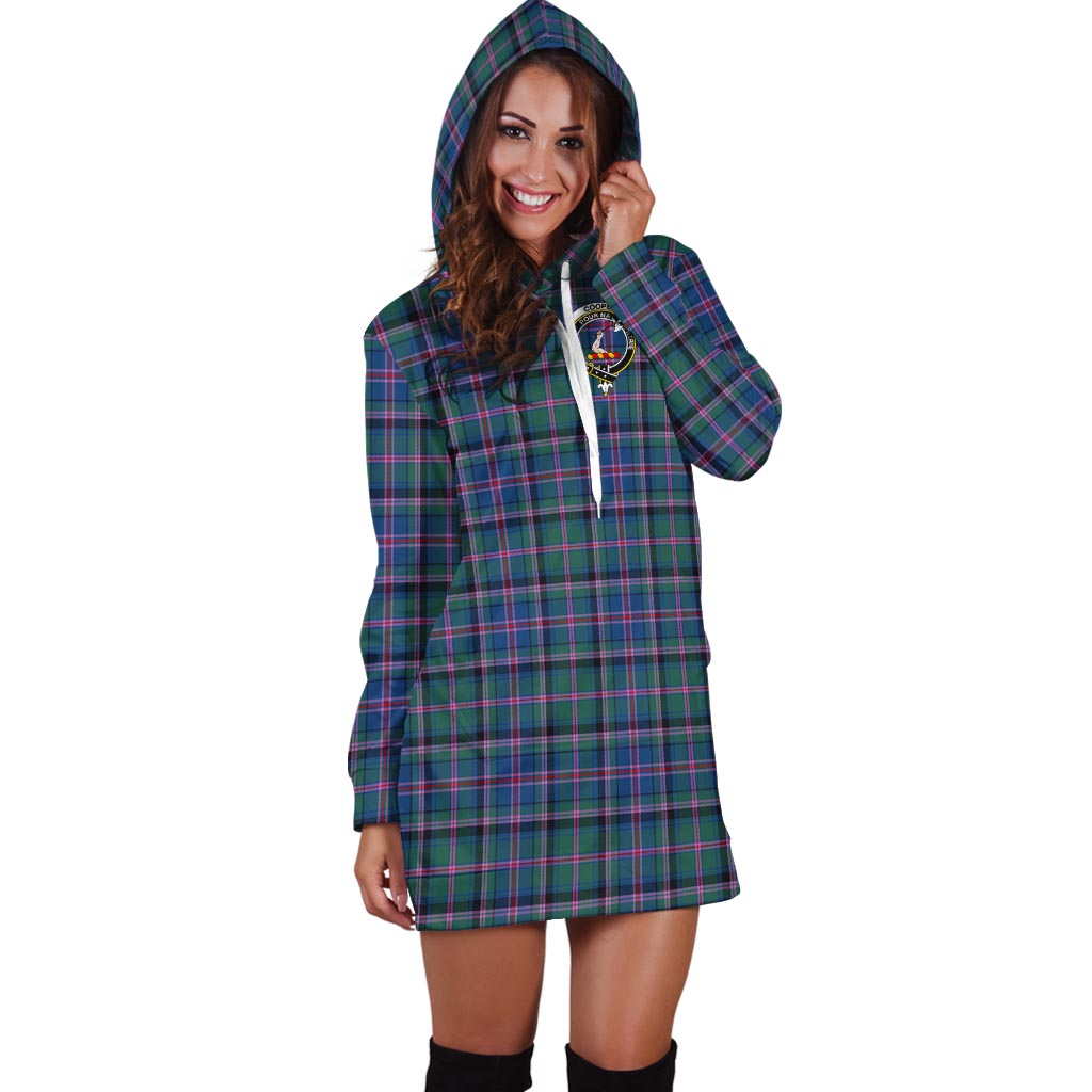 Cooper Tartan Hoodie Dress with Family Crest - Tartan Vibes Clothing