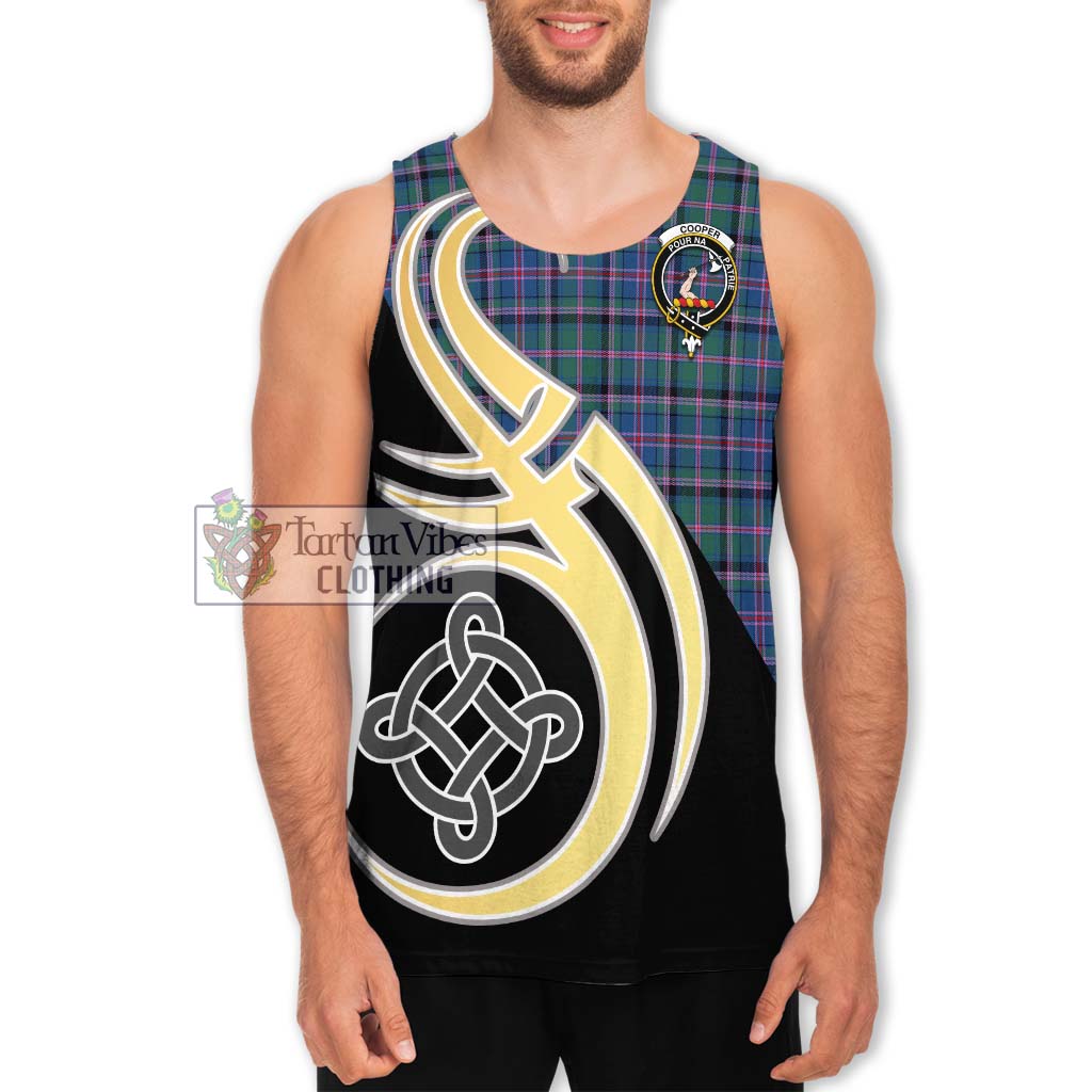 Cooper Tartan Men's Tank Top with Family Crest and Celtic Symbol Style Men - Tartan Vibes Clothing