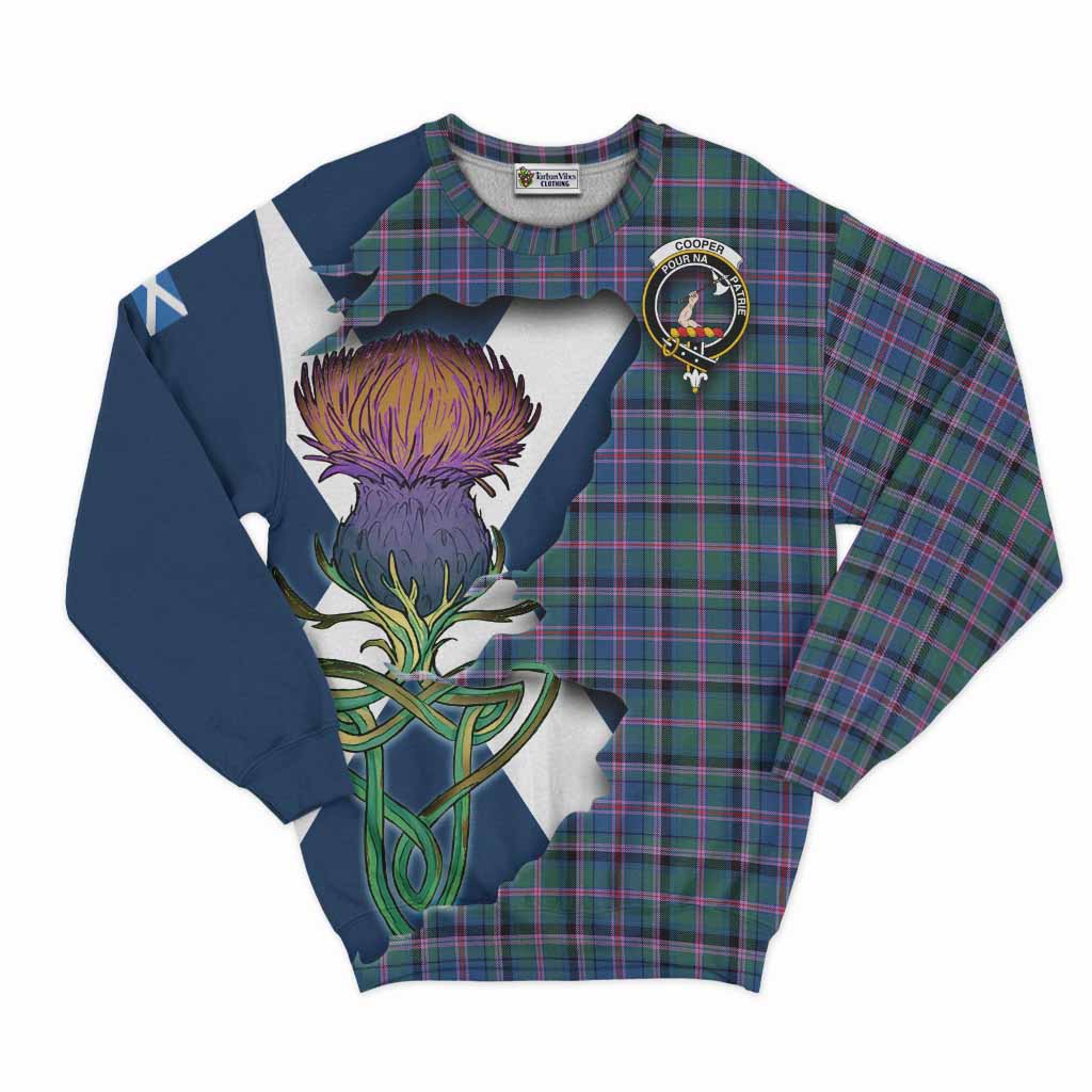 Cooper Tartan Family Crest Sweatshirt Scottish Thistle Celtic Inspired Unisex - Tartan Vibes Clothing