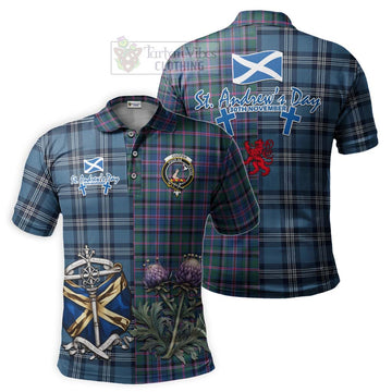 Cooper Tartan Polo Shirt Happy St. Andrew's Day Half Tartan Style