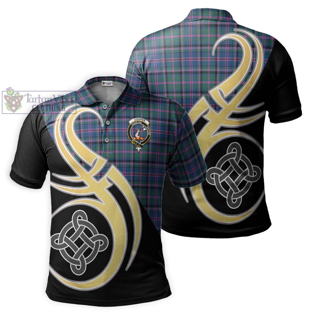 Cooper Tartan Polo Shirt with Family Crest and Celtic Symbol Style Kid - Tartan Vibes Clothing