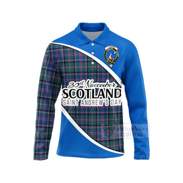 Cooper Family Crest Tartan Long Sleeve Polo Shirt Celebrate Saint Andrew's Day in Style