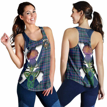 Cooper Tartan Family Crest Women's Racerback Tanks Scottish Thistle Celtic Inspired 4XL - Tartan Vibes Clothing