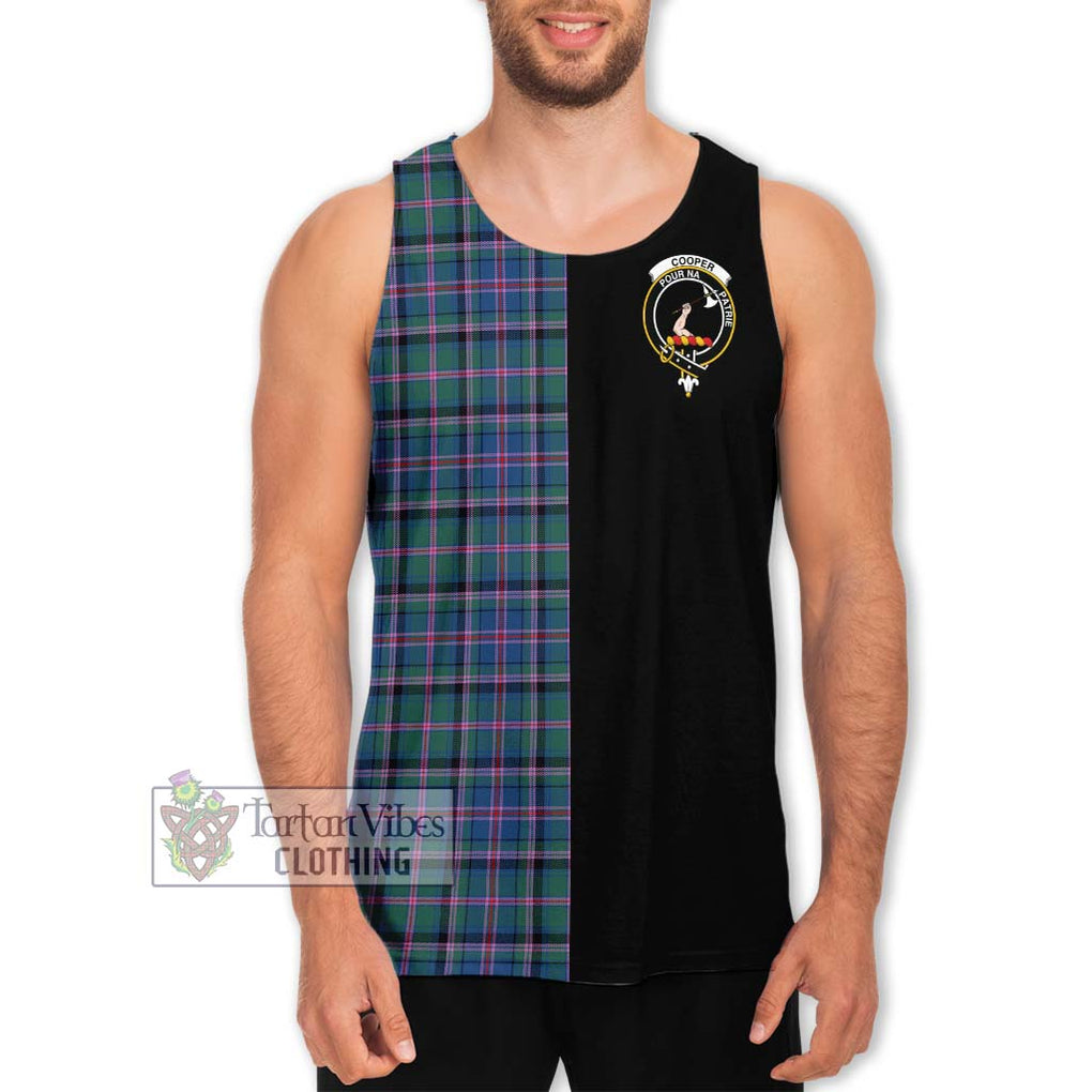 Cooper Tartan Men's Tank Top with Family Crest and Half Of Me Style Men - Tartanvibesclothing Shop