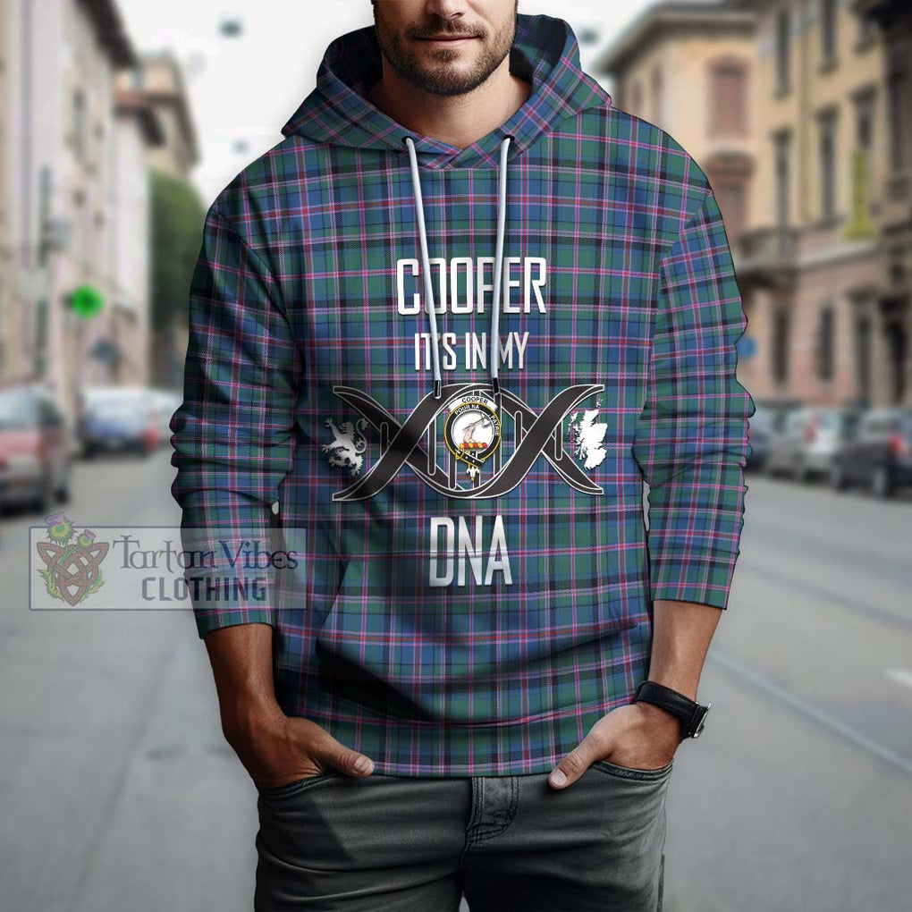 Cooper Tartan Hoodie with Family Crest DNA In Me Style Pullover Hoodie - Tartanvibesclothing Shop