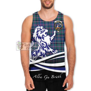 Cooper Tartan Men's Tank Top with Alba Gu Brath Regal Lion Emblem