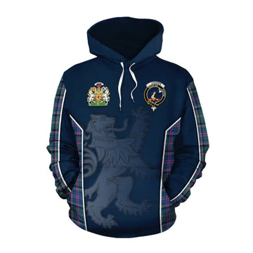 Cooper Tartan Cotton Hoodie with Family Crest and Lion Rampant Vibes Sport Style