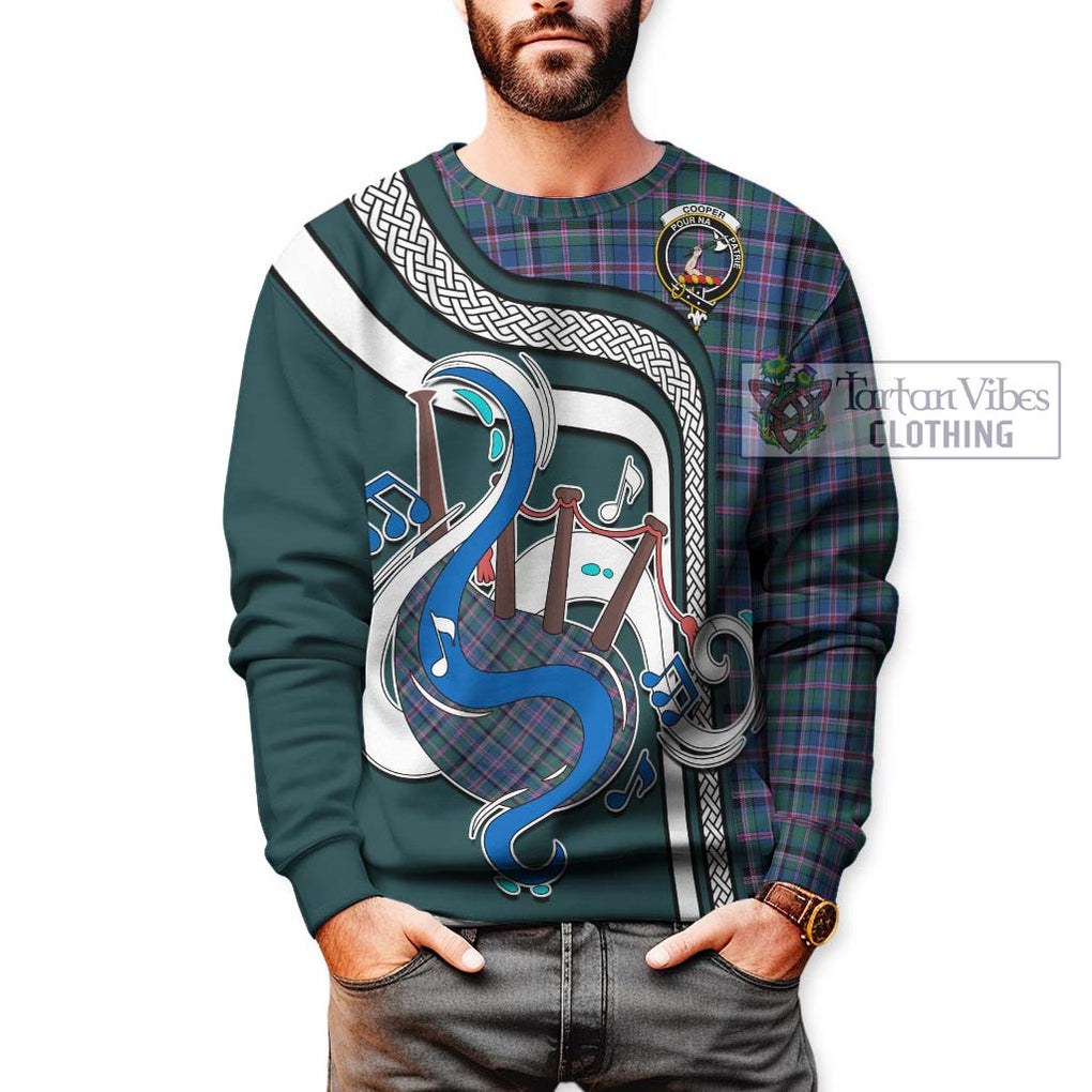 Cooper Tartan Sweatshirt with Epic Bagpipe Style Unisex - Tartanvibesclothing Shop