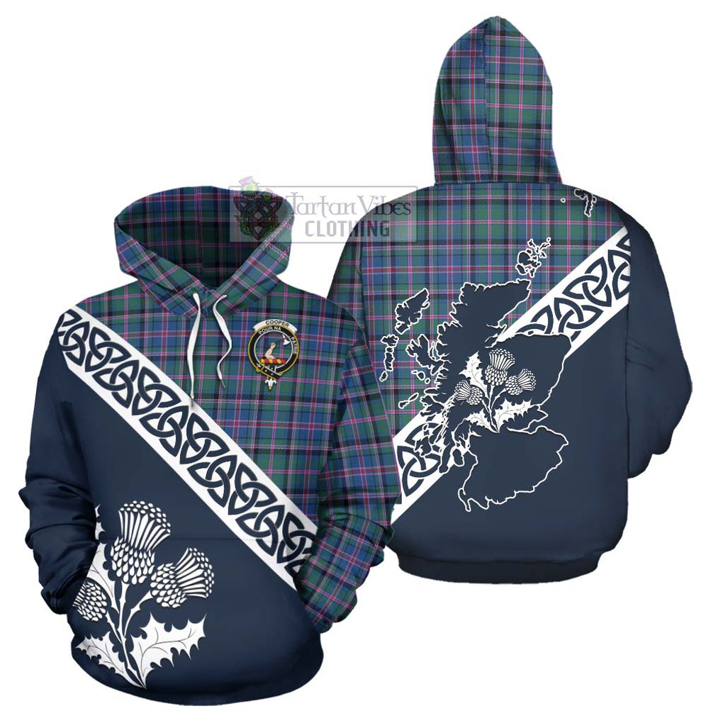 Tartan Vibes Clothing Cooper Tartan Hoodie Featuring Thistle and Scotland Map