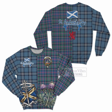 Cooper Tartan Sweatshirt Happy St. Andrew's Day Half Tartan Style