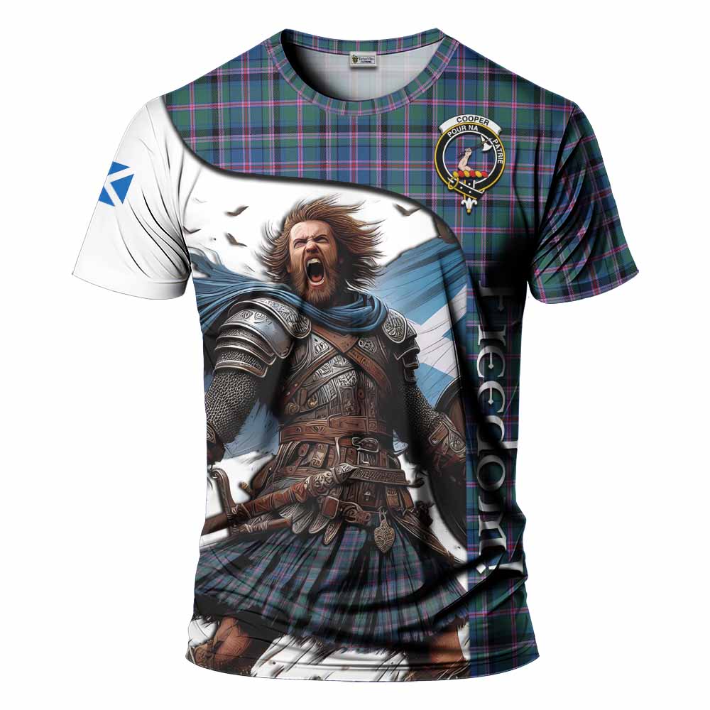 Cooper Crest Tartan T-Shirt Inspired by the Freedom of Scottish Warrior