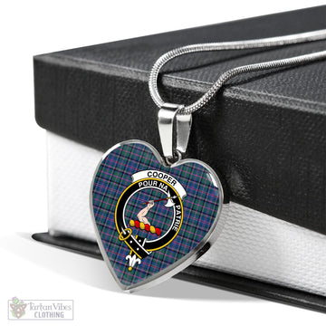 Cooper Tartan Heart Necklace with Family Crest