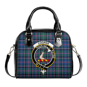 Cooper Tartan Shoulder Handbags with Family Crest