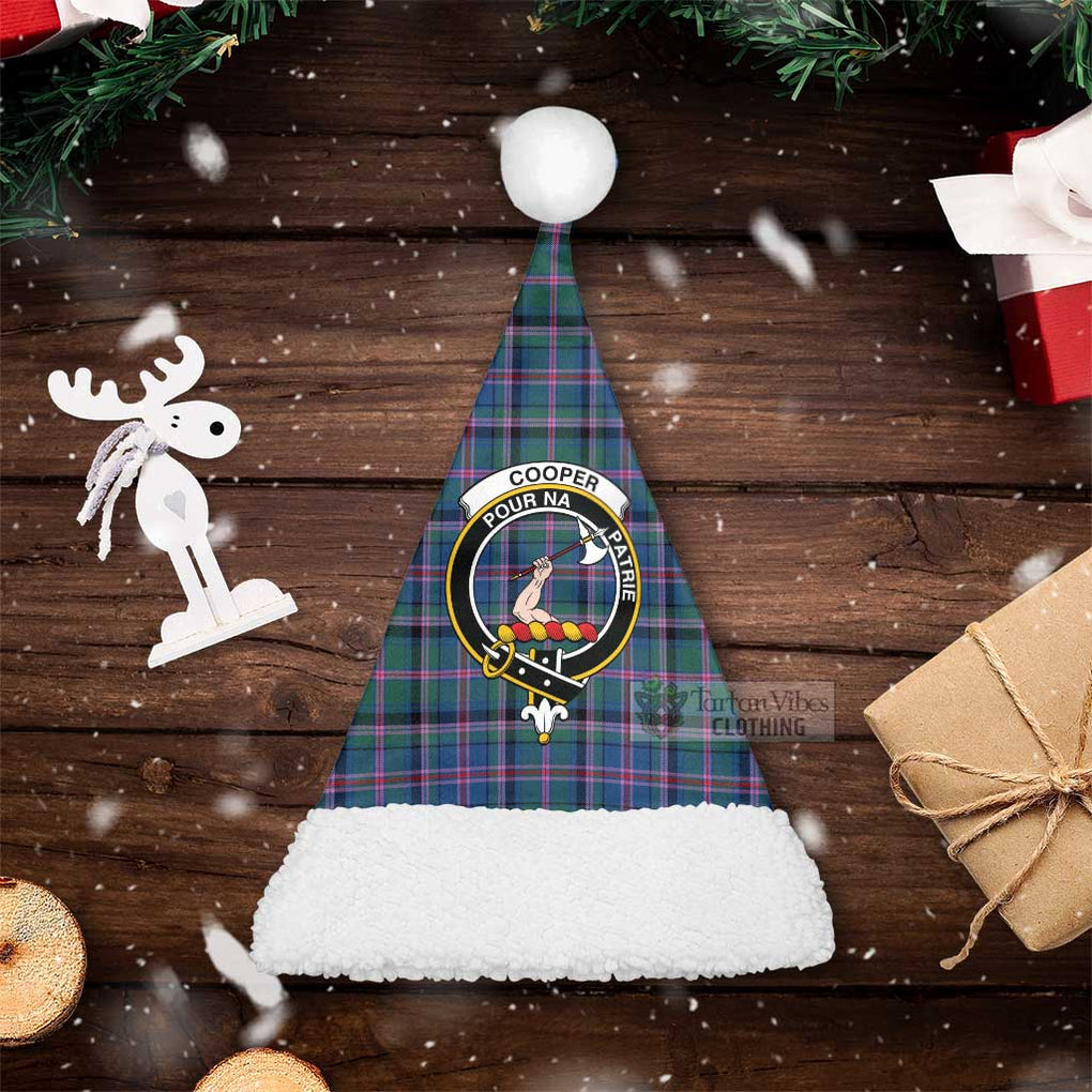 Tartan Vibes Clothing Cooper Tartan Christmas Santa Hats with Family Crest