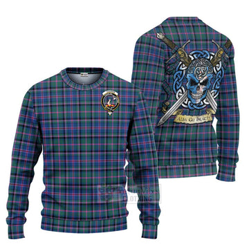 Cooper Tartan Ugly Sweater with Family Crest Celtic Skull Style