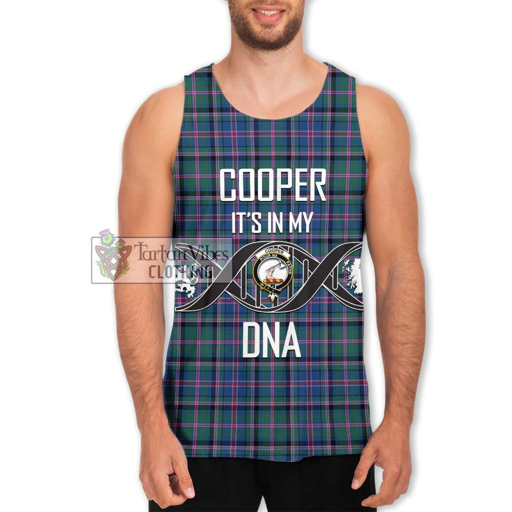 Cooper Tartan Men's Tank Top with Family Crest DNA In Me Style Men - Tartanvibesclothing Shop