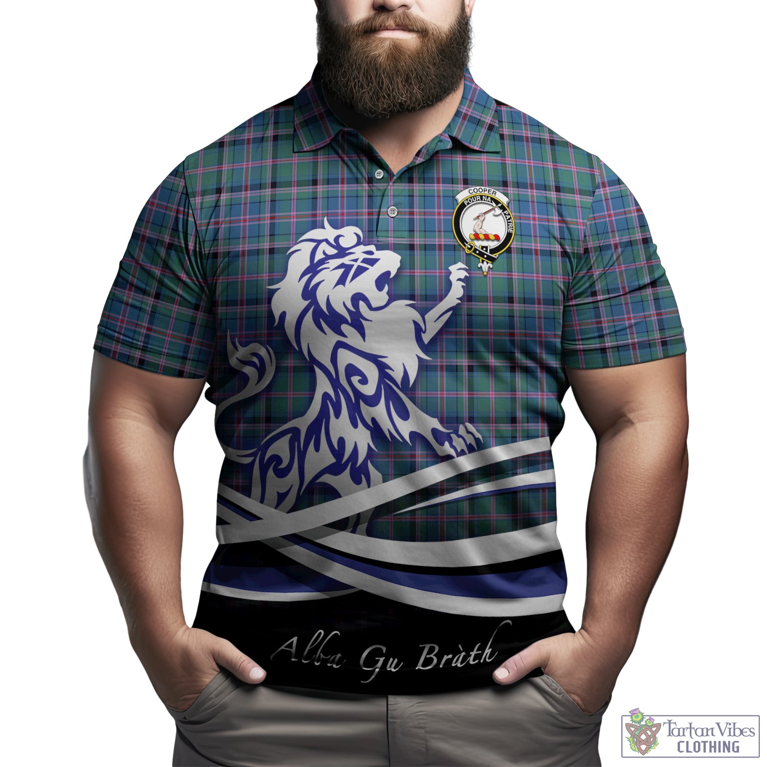 cooper-tartan-polo-shirt-with-alba-gu-brath-regal-lion-emblem