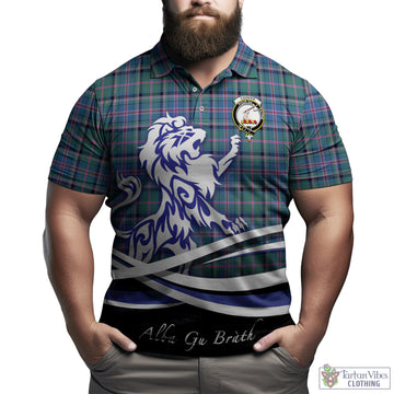 Cooper Tartan Polo Shirt with Alba Gu Brath Regal Lion Emblem