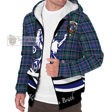 Cooper Tartan Sherpa Hoodie with Alba Gu Brath Regal Lion Emblem