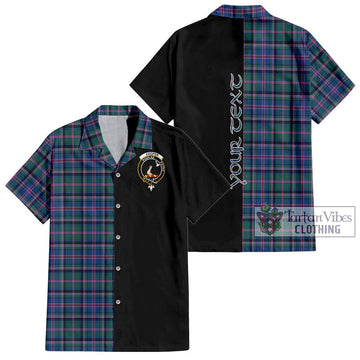 Cooper Tartan Short Sleeve Button Shirt with Family Crest and Half Of Me Style