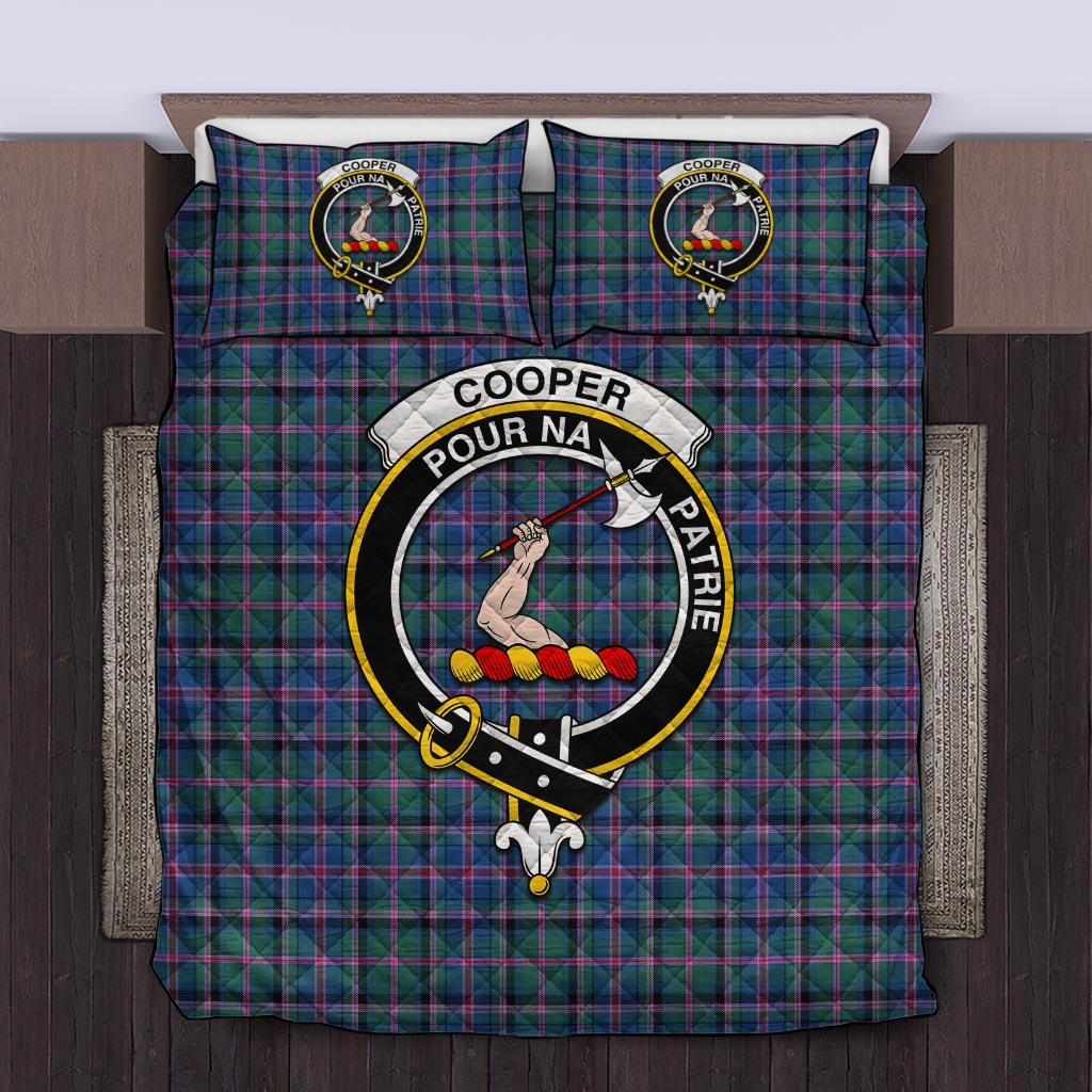 Cooper Tartan Quilt Bed Set with Family Crest Twin - Tartan Vibes Clothing