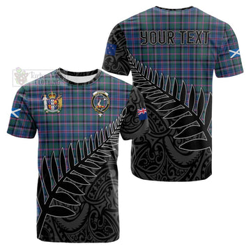 Cooper Crest Tartan Cotton T-shirt with New Zealand Silver Fern Half Style