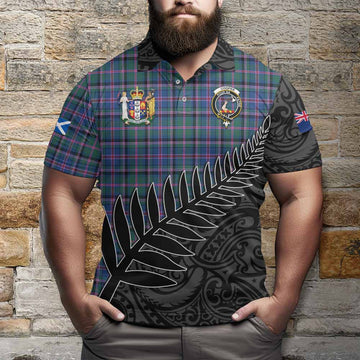 Cooper Crest Tartan Polo Shirt with New Zealand Silver Fern Half Style