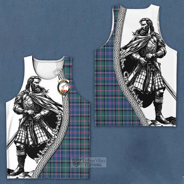 Cooper Tartan Clan Crest Men's Tank Top with Highlander Warrior Celtic Style