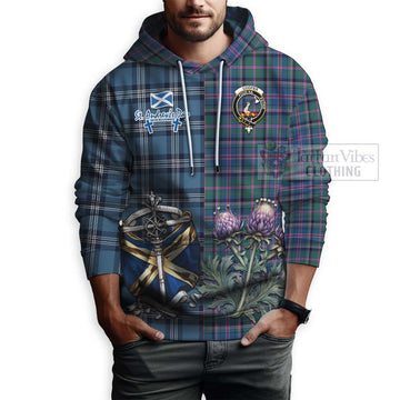 Cooper Tartan Hoodie Happy St. Andrew's Day Half Tartan Style