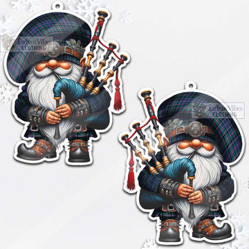 Cooper Tartan Bagpiper Gnome Christmas Ornament