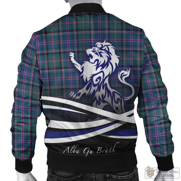 Cooper Tartan Bomber Jacket with Alba Gu Brath Regal Lion Emblem