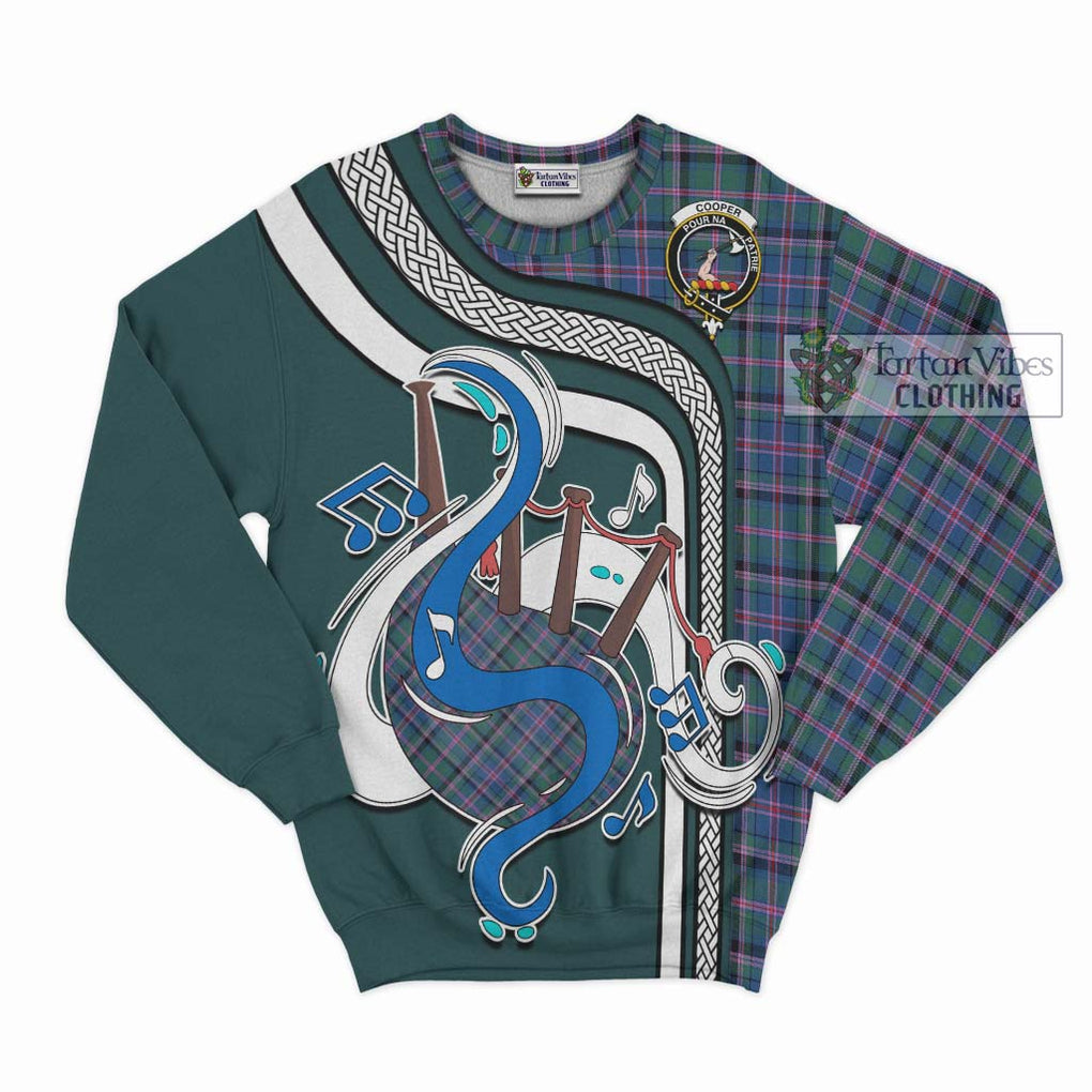 Cooper Tartan Sweatshirt with Epic Bagpipe Style - Tartanvibesclothing Shop