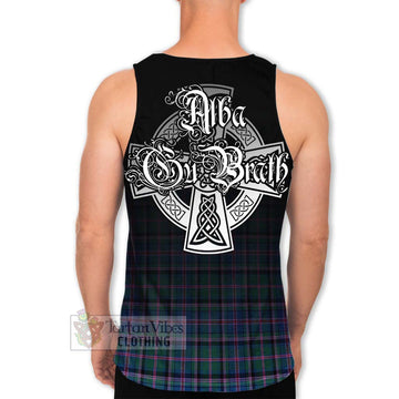 Cooper Tartan Men's Tank Top Featuring Alba Gu Brath Family Crest Celtic Inspired