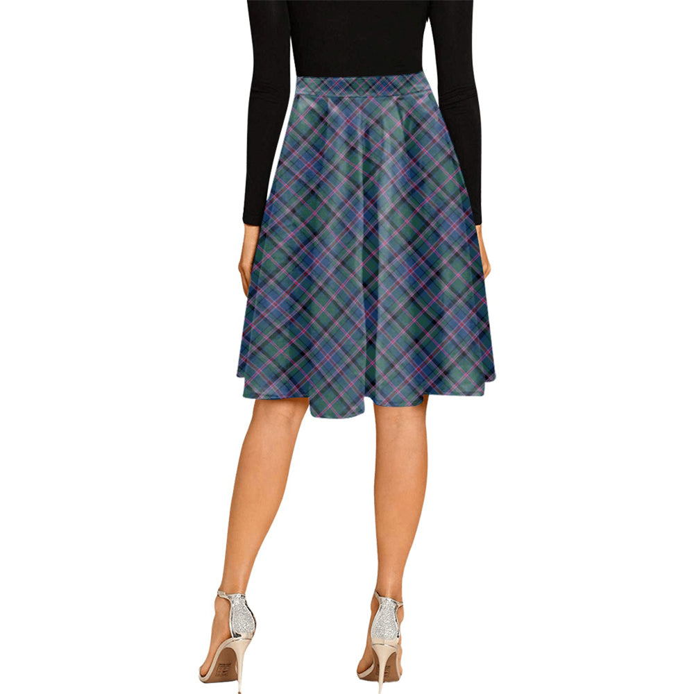 Cooper Tartan Melete Pleated Midi Skirt Cross Style - Tartan Vibes Clothing