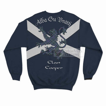 Cooper Tartan Lion Rampant Sweatshirt  Proudly Display Your Heritage with Alba Gu Brath and Clan Name