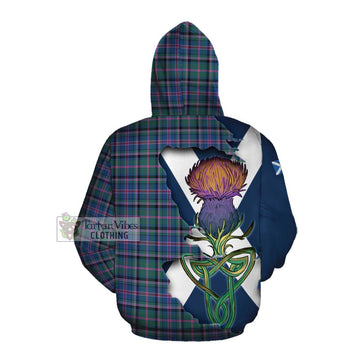 Cooper Tartan Family Crest Cotton Hoodie Scottish Thistle Celtic Inspired Pullover Hoodie - Tartan Vibes Clothing