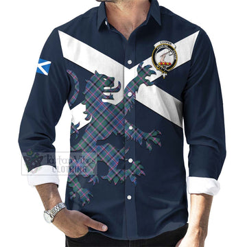 Cooper Tartan Lion Rampant Long Sleeve Button Shirt Proudly Display Your Heritage with Alba Gu Brath and Clan Name