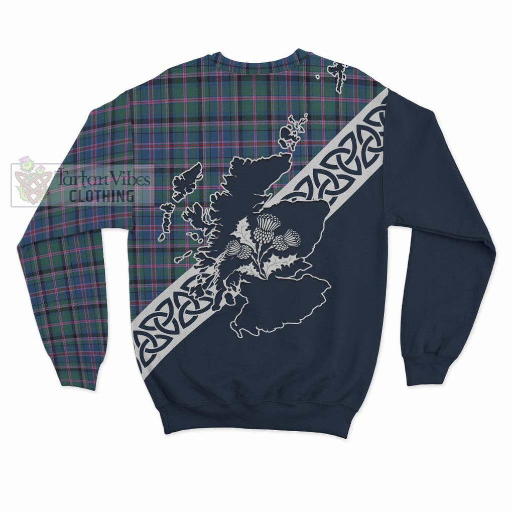 Tartan Vibes Clothing Cooper Tartan Sweatshirt Featuring Thistle and Scotland Map