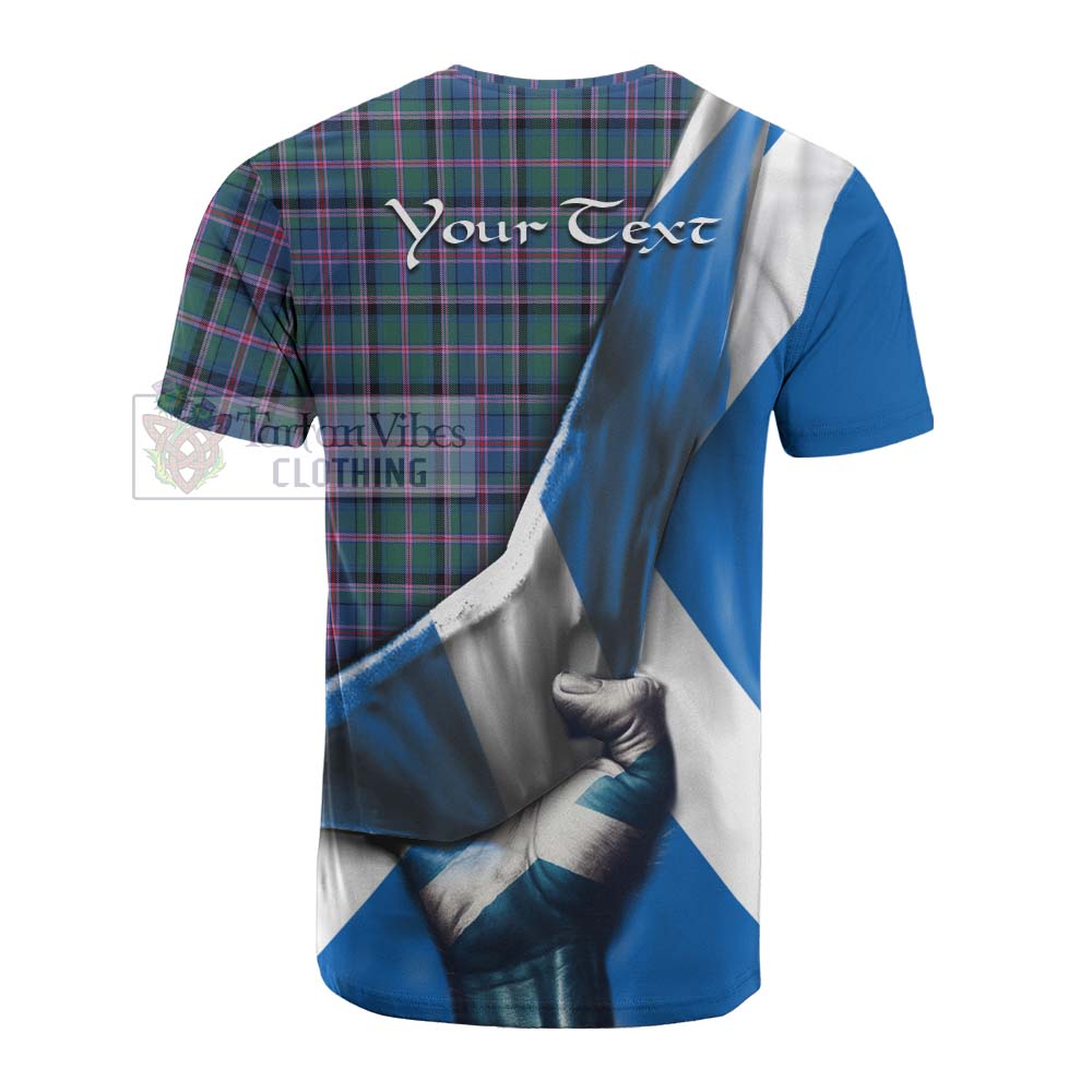 Tartan Vibes Clothing Cooper Tartan Cotton T-shirt with Family Crest Scotland Patriotic Style