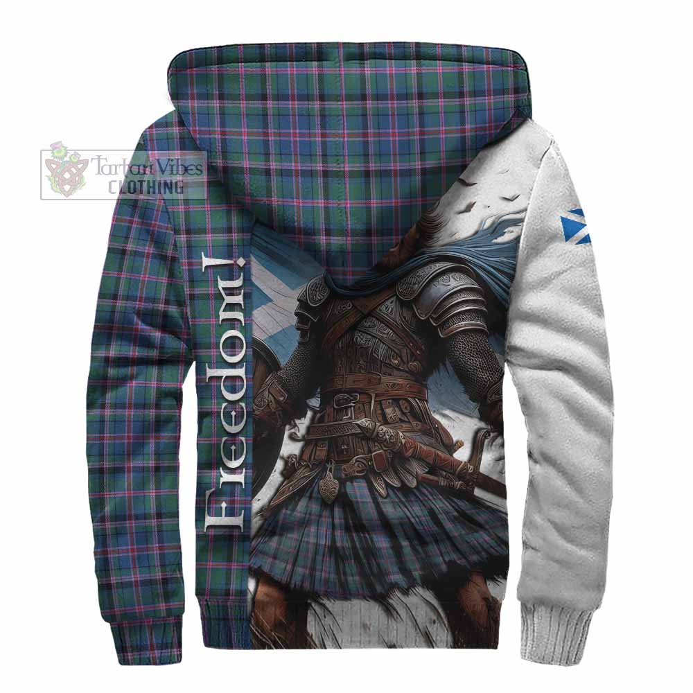 Tartan Vibes Clothing Cooper Crest Tartan Sherpa Hoodie Inspired by the Freedom of Scottish Warrior