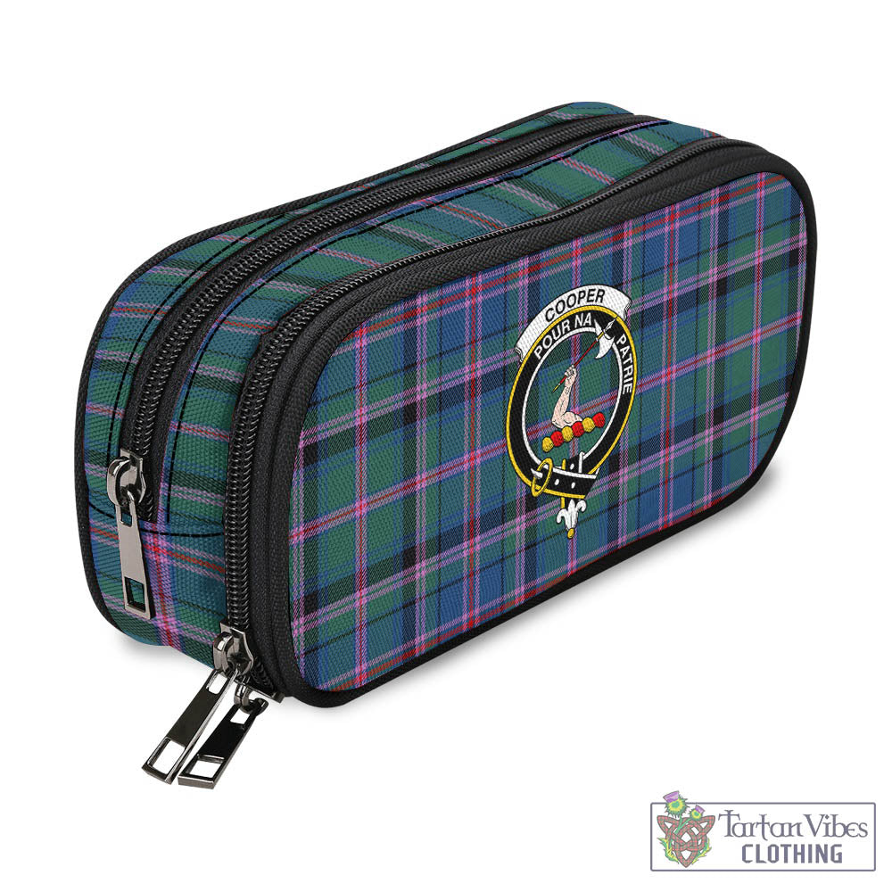 Tartan Vibes Clothing Cooper Tartan Pen and Pencil Case with Family Crest