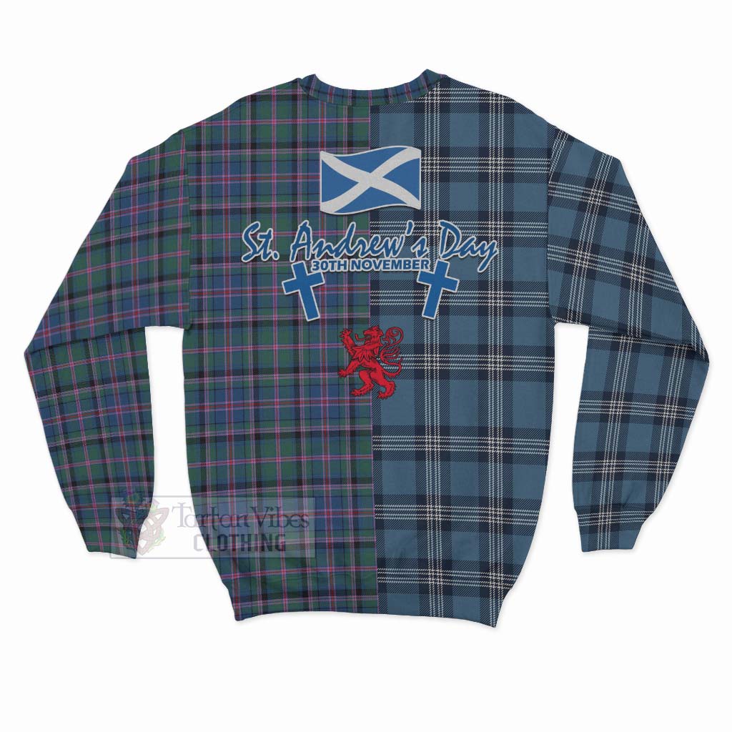 Tartan Vibes Clothing Cooper Tartan Sweatshirt Happy St. Andrew's Day Half Tartan Style